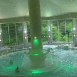 屋外ジャグジーは緑がきれい　バーデプールのある-真岡井頭温泉（関東栃木県真岡市）